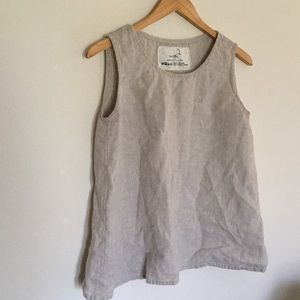 100% linen Prague tank size Med Not Perfect Linen